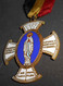 Ancienne Croix émail Belgique Medaille Religieuse Ave Maria Gracia Plena Pélerinage De Bruxelles Bedevaart Brussel - Belgique