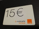 FRANCE/FRANKRIJK   ORANGE € 15- LA MOBICARTE /RECHARGE    PREPAID  USED    ** 6631** - Voorafbetaalde Kaarten: Gsm