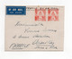 !!! INDES ANGLAISES, LETTRE PAR AVION DE BOMBAY DE 1939 POUR LA FRANCE, AFFRANCH MECANIQUE - 1936-47 Koning George VI