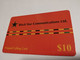 BERMUDA  $10,-  BERMUDA    LOGIC   BLACK STAR         PREPAID CARD  Fine USED  **6649** - Bermudas