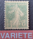 R1189/58 - 1907 - TYPE SEMEUSE CAMEE N°137 (I) NEUF** - SUPERBE VARIETE ➤➤➤ Double Impression RECT0 VERSO - Ongebruikt