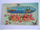 Fleurs Roses Bloemen Myosotis Hirondelle Zwaluw Rozen Ballon Carte Gaufrée Glacée Circulée Overyssche 1910 Edit PBF 9919 - Flores