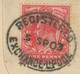 GB „REGISTERED / EXCHANGE-L‘POOL“ (smaller Type) Registered Oval Postmark On Superb EVII 3d Registered Postal Stationery - Brieven En Documenten