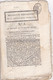 26582# JOURNAL COMPLET BULLETIN DECADAIRE DE LA REPUBLIQUE FRANCAISE 1799 TIMBRE FISCAL HUMIDE 5 Centimes 85 NOIR HUMIDE - Periódicos - Antes 1800