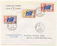FRANCE => Env. Affr 8F + 20F + 35F Drapeau C.E., Conférence Tripartite Européenne 1/12/1958 - Covers & Documents