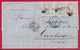 N°121 BANDE DE 3 MALAGA ESPAGNE ESPANA SPAIN POUR DUNKERQUE NORD 1872 LETTRE COVER FRANCE - Storia Postale
