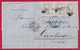 N°121 BANDE DE 3 MALAGA ESPAGNE ESPANA SPAIN POUR DUNKERQUE NORD 1872 LETTRE COVER FRANCE - Brieven En Documenten