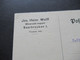 Saargebiet 17.2.1921 (frühe Verwendung) Michel Nr.47 EF Auf Firmen PK Jos. Heinr. Wolff Mineralöl Import Saarbrücken - Covers & Documents