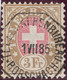 Heimat SG RORSCHACH 1885-07-01 Telegraphen-Stempel Auf Zu#18 Telegrapfen-Marke 3 Fr. - Télégraphe