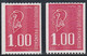 1895a 1f. Rouge Béquet Avec N° ROUGE - 12 & 13 Dents Même N° - Rollen