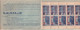 1953 - AVEUGLES DE GUERRE - CARNET De 20 VIGNETTES / CINDERELLA (MANQUE 1 FEUILLET DE 10 TIMBRES) - Blocks & Sheetlets & Booklets