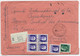 ITALIA  50C BLOC DE 4+1+25C LETTERA LETTRE REC NAPOLI 16.12.1941 TO GENEVE CENSURA - Marcophilie