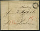 HAMBURG 1842, T 11 APR, Rote Sonderform Auf Brief Von Königsberg (K1) über Hamburg (rückseitiger K1) Und London, Handsch - Prephilately