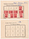 CRUCEA ROSIE / CROIX ROUGE / RED CROSS - DUES TICKET - 9 TIMBRES : 50 BANI / 10 LEI - 1952 / 1953 - CINDERELLA (ai406) - Revenue Stamps