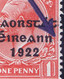 Ireland 1922-23 Thom Saorstat 3-line Overprint On 1d, Var 'Frame Broken' Row 19/12 In A Control T22 Perf Block Of 6 Mint - Neufs