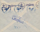 1951 CASTELLÓN , SOBRE CIRCULADO POR CORREO AÉREO A BADEN , DOBLE CENSURA - Lettres & Documents