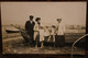 Carte Photo 1910's CPA Ak Canot Embarcation ELIA Bateau Pêche Chaloupe Animée Voyagée Famille Enfants - Sonstige & Ohne Zuordnung