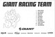 Fiche Cyclisme - VTT Equipe Cycliste Giant Racing Team Avec Nom Des Coureurs - Sports