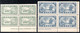 549.GREECE.1927 NAVARINO NAVAL BATTLE.SC.338-343,HELLAS 485-490,MNH BLOCKS OF 4,7 SCANS - Hojas Completas