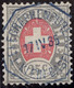 Heimat BS KLEIN-BASEL 1885-04-17 Blauviolett Telegraphen-Stempel Auf Zu#15 Telegrapfen-Marke 25Rp. - Télégraphe