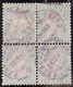 Heimat GR GRAND SACONNEX 1885-06-04 Telegraphen-Marken 4-er-Block Zu#17 - Télégraphe