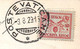 21-746 : CARTE POSTALE AVEC TIMBRE ET CACHET POSTE VATICANE 3 AOUT 1929 - Maschinenstempel (EMA)