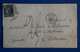 R21 FRANCE BELLE LETTRE 1851 PARIS POUR PODENSAC TAXE ET CACHET CIRE ROUGE+ N 4+ AFFRANCHISSEMENT  GRILLE PLAISANT - 1849-1850 Cérès