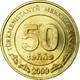 Monnaie, Turkmanistan, 50 Tenge, 2009, SPL, Laiton, KM:100 - Turkménistan