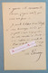 L.A.S 1903 Charles LAMEIRE Peintre Architecte à William Bouguereau - Paris Av Duquesne - Lettre Autographe - Pittori E Scultori