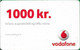 Iceland - Vodafone - White, Griptu Augnablikio, Exp.31.12.2008, GSM Refill 1.000Kr, Used - IJsland