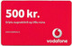 Iceland - Vodafone - Red, GSM Refill 500Kr, Used - IJsland