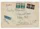 1937. KINGDOM OF YUGOSLAVIA,SERBIA,BELGRADE TO LONDON,GREAT BRITAIN,AIRMAIL,PAIR 2 X 3 DIN. STAMPS - Airmail