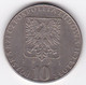 Pologne 10 Zlotych 1971 FAO, Poisson Turbot, épi De Blé, En Cupronickel, Y# 63 - Polen