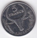 Madagascar 5 Francs 1989.  Buffle / Fleur, En Acier Inoxydable, KM# 10 - Madagascar