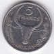 Madagascar 5 Francs 1967.  Buffle / Fleur, En Acier Inoxydable, KM# 10 - Madagaskar