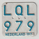 License Plate-nummerplaat-Nummernschild Moped-wheelchair Nederland-the Netherlands 1970 - Nummerplaten