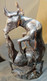 Lot Mixte: Sculpture 49cm: Couplage Cerf/biche, Chauve-souris, Bonus : Déco, Permis De Chasse/ Mixed Lot: Sculpture 49cm - Holz