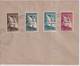 CAMEROUN - 1940 - SERIE FRANCE LIBRE "SPITFIRE" YVERT 236/239 OBLITEREE Sur ENVELOPPE - COTE = 580 EUR. - Cartas & Documentos