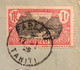 Océanie Lettre De TAHITI 1925 N°35 Oblitéré Du Dateur De Papeete Pour Boston USA +1 Timbre US à 2c Rouge En Dessous TTB - Lettres & Documents