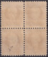 1917-389 CUBA REPUBLICA 1917 3c PATRIOT LUZ Y CABALLERO BLOCK 4 ORIGINAL GUM. - Unused Stamps