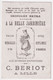 Jolie Chromo Bériot Lille 1900/10 Humour Thèmes Musique Piano Chant Voix Rossignol Soprano Chorale Chanson Vocale A64-5 - Té & Café