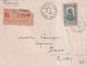 1943 - YVERT 592 RARE SEUL SUR LETTRE RECOMMANDEE De RIOM (PUY DE DOME) - Lettres & Documents