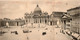 Cpa  Rome Pietro Et Vatican Carte En Triptyque ,vue Panoramique De La Place Animée - San Pietro