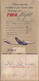 Delcampe - TRANS WORLD AIRLINES  - TWA  /  BIGLIETTO COMPLETO DI CUSTODIA _ PASSENGER TICKET AND BAGGAGE CHECK _ 1957 - Mundo