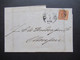 AD 1858 Dänemark / Hamburg Königlich Dänisches Ober Postamt Doppelkreisstempel KDO PA Und Nummerstempel 2 - Hamburg (Amburgo)