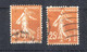 Semeuse - 1927 - 25c Jaune Brun - YT 235  - Variété - Used Stamps