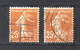 Semeuse - 1927 - 25c Jaune Brun - YT 235  - Variété - Used Stamps