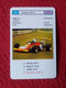 CROMO CARTA NAIPE MINICARTA CARD O SIMIL F3 FORMULA 3 RACE CARS CARRERAS AUTOS PILOTO SIGURSON BRABHAM BT 41 UK VOITURE. - Automobile - F1