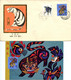 Delcampe - CHINA PRC - Fourteen (14) Covers And One Maximum Card.  All Franked WithNew Year Stamps With Comm Canc. - Lots & Serien