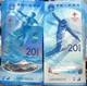 2022 CHINA WINTER OLYMPIC SPECIAL COMMEMORATIVE BANK NOTES, PAIR SET, ONE POLYMER AND OTHER NORMAL PAPER MONEY - Cina